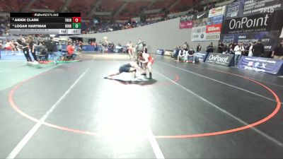 5A Boys 215 lbs Cons. Round 2 - Logan Hartman, Bend Boys vs Aiden Clark, Thurston Boys