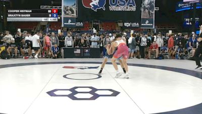 138 lbs Cons. Sub-rd Of 64 - Cooper Heitman, Missouri vs Braxtyn Bauer, Indiana