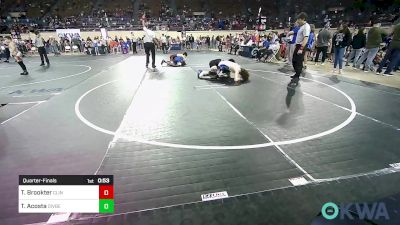155 lbs Quarterfinal - Tyson Brookter, Clinton Youth Wrestling vs Tomas Acosta, Division Bell Wrestling