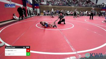 67 lbs Quarterfinal - Kyson Barnett, Twin Hills vs Drake Lear, Fort Gibson Youth Wrestling