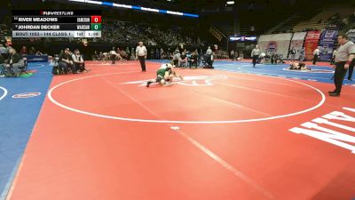 144 Class 1 lbs Champ. Round 1 - Johrdan Decker, Warsaw vs River Meadows, Cameron