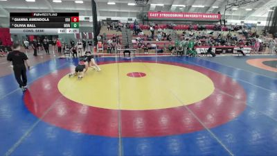 138 lbs Cons. Semi - Olivia Ball, Delaware Valley vs Gianna Amendola, East Stroudsburg University