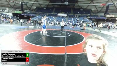 126 lbs Cons. Sub-semis - Hunter Kennard, Snoqualmie Valley Wrestling Club vs Connor Beam, NWWC