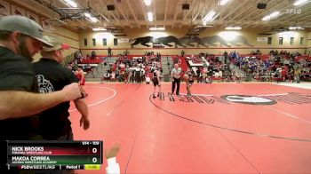 100 lbs Cons. Semi - Nick Brooks, Piranha Wrestling Club vs Makoa Correa, Ascend Wrestling Academy