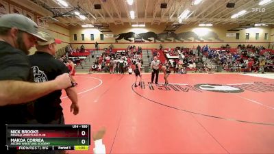 100 lbs Cons. Semi - Nick Brooks, Piranha Wrestling Club vs Makoa Correa, Ascend Wrestling Academy