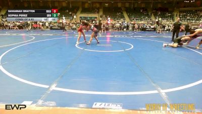 127 lbs Consi Of 8 #2 - Savannah Bratten, Rogue Warrior Wrestling vs Sophia Perez, Grindhouse