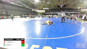 2A 138 lbs 3rd Place Match - Zachary Martinez, Orting vs Chase Weber, Burlington-Edison