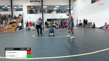 133 lbs Quarterfinal - Anthony Hughes, Unattached - Marian vs Joey Langeman, Trine University