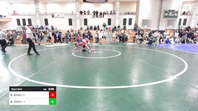 144 lbs Consi Of 8 #2 - Brenton Allain, Bridgewater-Raynham vs Anderson Dinis, New Bedford