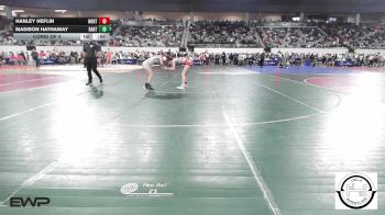 118 lbs Consi Of 4 - Hanley Heflin, Northeast Take Down Club vs Madison Hathaway, Bartlesville Junior High (Girls)