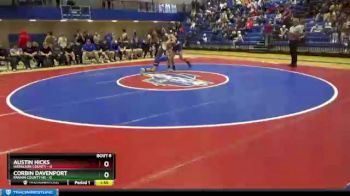 160 lbs Semis & 1st Wb (8 Team) - Corbin Davenport, Fannin County HS vs Austin Hicks, Haralson County