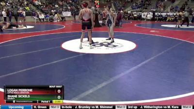 5A 113 lbs Quarterfinal - Logan Perrone, Little Rock Christian vs Shane Sickels, Searcy