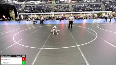 Boys 3rd-4th Grade - 49 Champ. Round 5 - Mason Miller, Sebolt Wrestling Academy vs Jack Paulus, Immortal Athletics WC