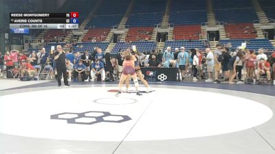 130 lbs Cons. Rd Of 16 - Reese Montgomery, Pennsylvania vs Averie Counts, Kansas