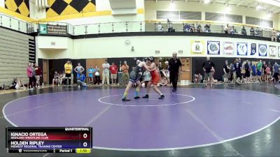 117 lbs Quarterfinal - Ignacio Ortega, Highland Wrestling Club vs Holden Ripley, Midwest Regional Training Center