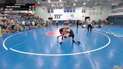 100 lbs Cons. Round 3 - Will Witt, Clear Creek Middle School vs Isaac Reynolds, Dean Morgan