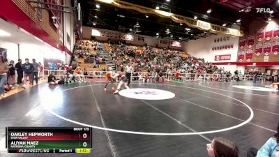 130 lbs Champ. Round 2 - Oakley Hepworth, Star Valley vs Aliyah Maez, Natrona County