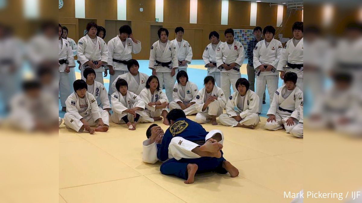 Japan's First BJJ Black Belt Gives Technique Clinic To National Judo Team