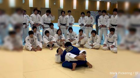 Japan's First BJJ Black Belt Gives Technique Clinic To National Judo Team