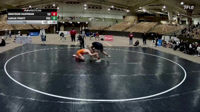 138 lbs 3rd Place - Lukas Pratt, Pigeon Forge High School vs Grayson Hartman, Tullahoma High School