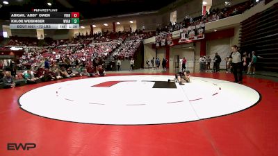 73 lbs Final - Abigail `Abby` Owen, Perry Girls Wrestling Club vs Khloe Weisinger, Wyandotte HS Girls