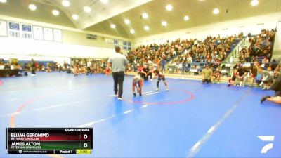 84 lbs Quarterfinal - Elijah Geronimo, 951 Wrestling Club vs James Altom, Peterson Grapplers