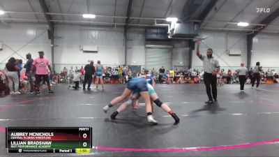 100 lbs Semifinal - Lillian Bradshaw, Riot Performance Academy vs Aubrey McNichols, Central Florida Wrestling