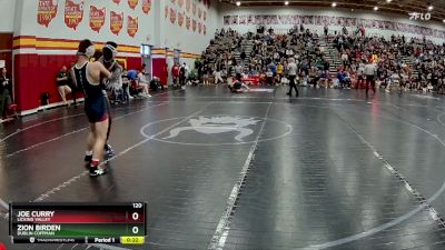 120 lbs Cons. Round 4 - Zion Birden, Dublin Coffman vs Joe Curry, Licking Valley