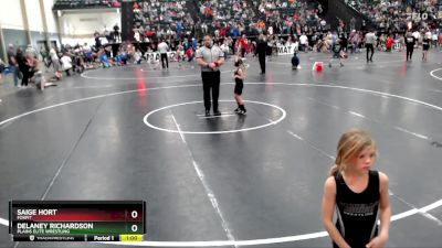 51-55 lbs Quarterfinal - Delaney Richardson, Plains Elite Wrestling vs Saige Hort, FoxFit