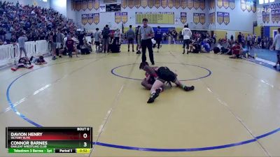 106 lbs Cons. Round 6 - Connor Barnes, Oakleaf Wrestling Club vs Davion Henry, Victory Elite