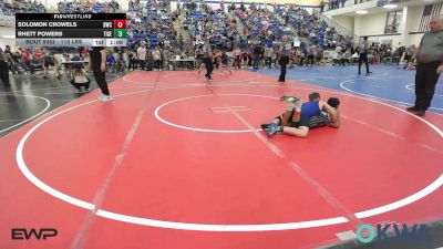 110 lbs Quarterfinal - Solomon Crowels, Bartlesville Wrestling Club vs Rhett Powers, Tiger Trained Wrestling