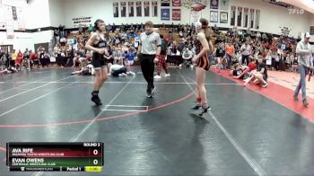 95 lbs Round 2 - Evan Owens, Centralia Wrestling Club vs Ava Rife, Palmyra Youth Wrestling Club