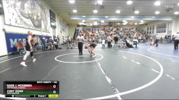 132 lbs Cons. Round 3 - Gage J. McKibben, Centennial/Corona vs Cody Doan, Westminster