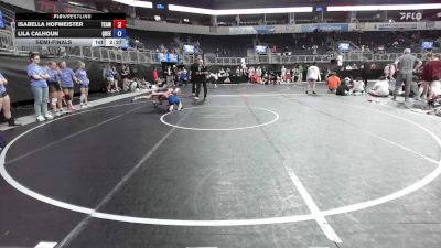 100 lbs Semifinal - Isabella Hofmeister, Team North Stars vs Lila Calhoun, Queen Bees
