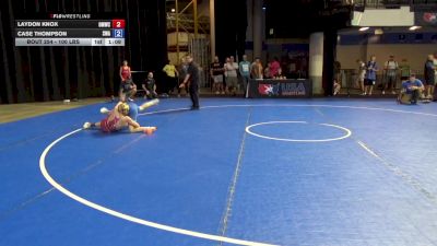 100 lbs Cons. Rd Of 16 - Laydon Knox, Open Mats Wrestling Club vs Case Thompson, Sebolt Wrestling Academy