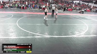 85 lbs Cons. Round 4 - Grayson Copsey, Prairie Du Chien vs Will McGowan, Mount Horeb Area Wrestling