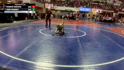 43 lbs Cons. Round 5 - Tizer Mummey, Bearcats Wrestling Club Helena vs Konnor Simpson, Thermopolis Wrestling Club