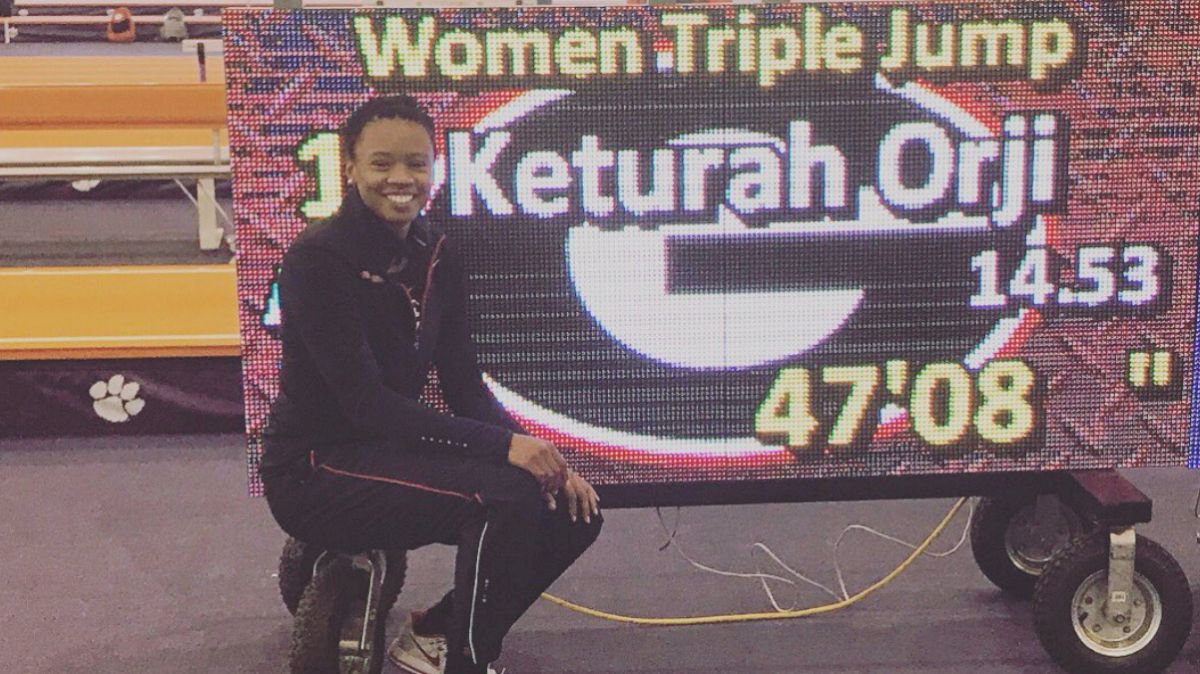 Keturah Orji Breaks American, Collegiate Indoor Record For Triple Jump