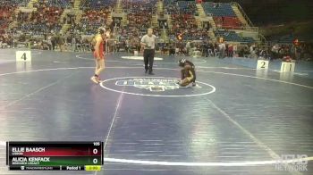 105 lbs Champ. Round 1 - Alicia Kenfack, Bismarck Legacy vs Ellie Baasch, Lisbon