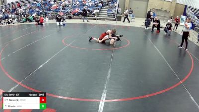 12U Boys - 82 lbs Cons. Round 2 - Tyler Nowicki, Bulldog Premier Wrestling Club vs Carter Mason, Moen Wrestling Academy