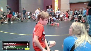 82 lbs Quarterfinals (8 Team) - Brighton Maples, East Kansas Eagles vs Hayden Wilson, The Missouri Maulers