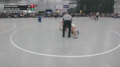 170 lbs Cons. Sub-quarters - Helene-Lee Acuna, West Covina HS Wrestling vs Dakota Hester, Contenders Wrestling Academy