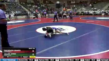 100 lbs 1st Place Match - Lillian Jones, Fayetteville vs Mackenzie Graves, Bentonville