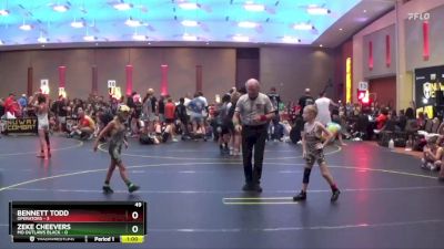 49 lbs Semis & 1st Wrestleback (8 Team) - Zeke Cheevers, MO Outlaws Black vs Bennett Todd, Operators