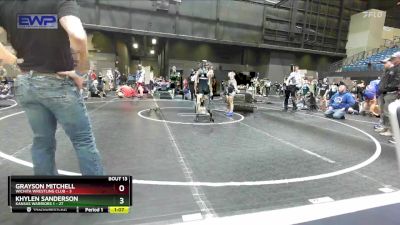 72 lbs Round 4 (10 Team) - KHYLEN SANDERSON, Kansas Warriors 1 vs Grayson Mitchell, Wichita Wrestling Club