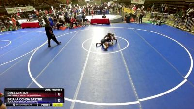 112 lbs Cons. Round 5 - Kiem-Ai Pham, Panthers Academy Of Wrestling vs Briana Ochoa Castro, Alisal High School Wrestling