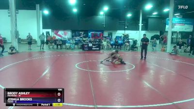 106 lbs Round 1 (8 Team) - Brody Ashley, Michigan vs Joshua Brooks, Texas