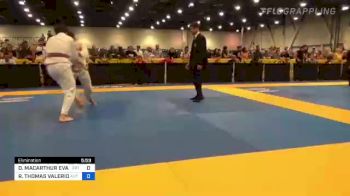 DOUGLAS MACARTHUR EVANS vs RYAN THOMAS VALERIO 2022 World Master IBJJF Jiu-Jitsu Championship