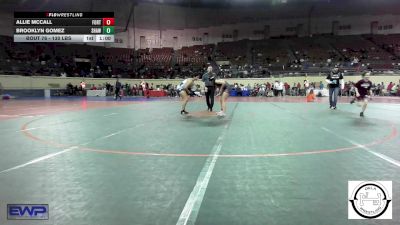 130 lbs Consi Of 8 #2 - Allie McCall, Fort Gibson Youth Wrestling vs Brooklyn Gomez, Shawnee Wrestling