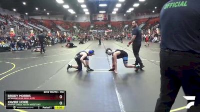 110 lbs Champ. Round 2 - Brody Morris, Richmond Blue Devil Elite vs Xavier Hoxie, Harper Creek Youth Wrestling